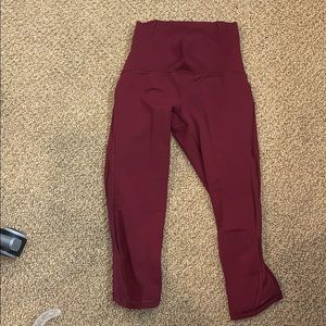 Lululemon yoga cropped high rise leggings